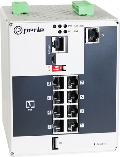 Switch Ethernet Administrado Industrial de 9 puertos