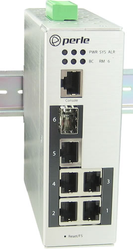 Switch Ethernet Administrado Industrial de 6 puertos